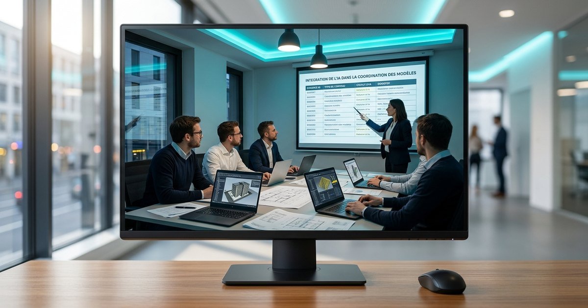 Formation IA pour bureau d'études au Luxembourg, ingénieurs en session sur des cas AEC