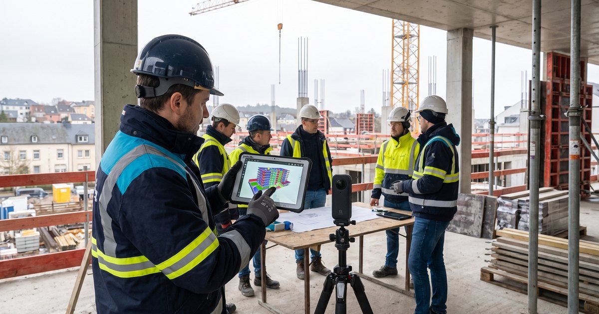 Suivi IA d’une superstructure en béton reliée à un modèle BIM sur un chantier au